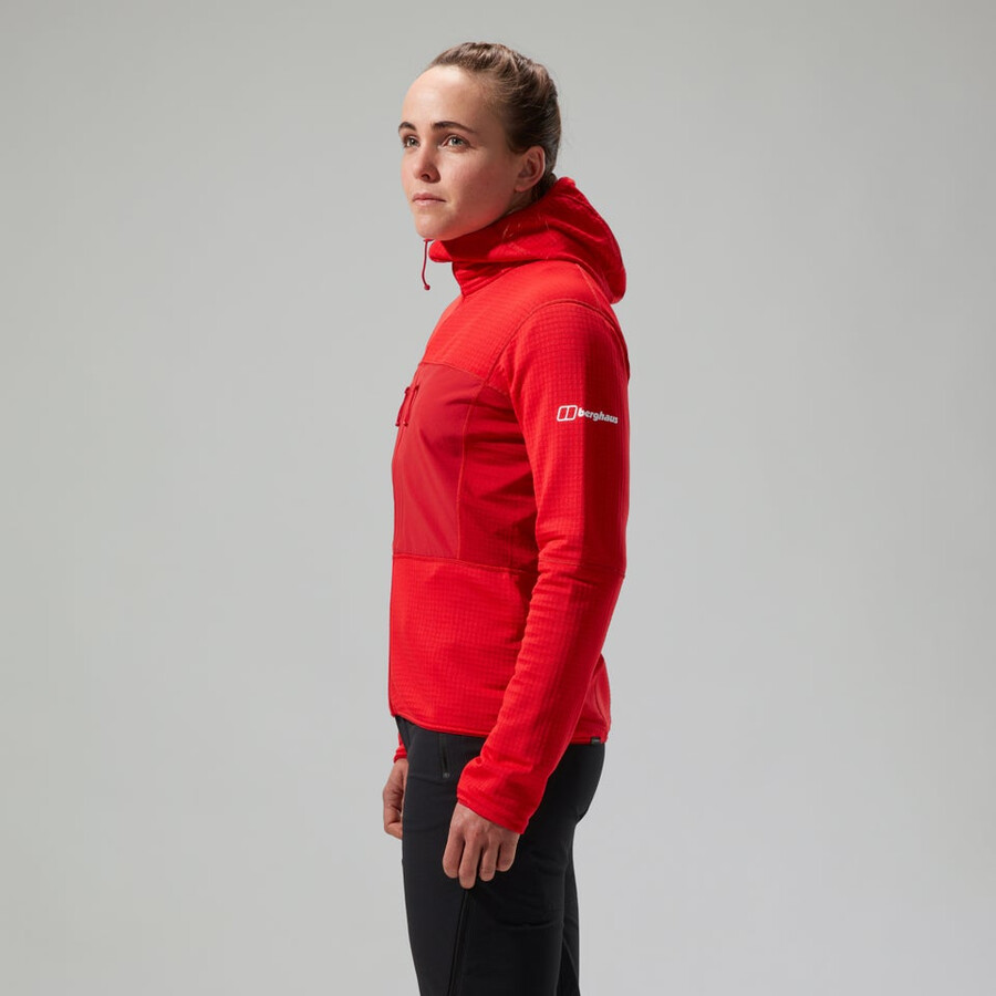 womens mtn guide mw hoody - red berghaus