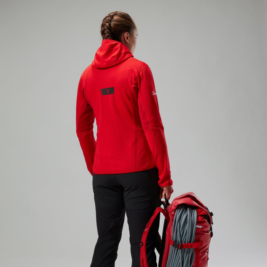 womens mtn guide mw hoody - red berghaus