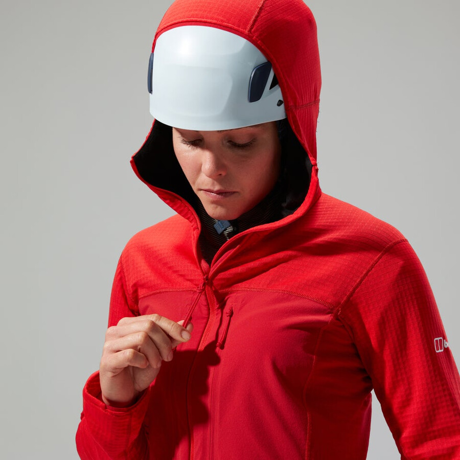 womens mtn guide mw hoody - red berghaus