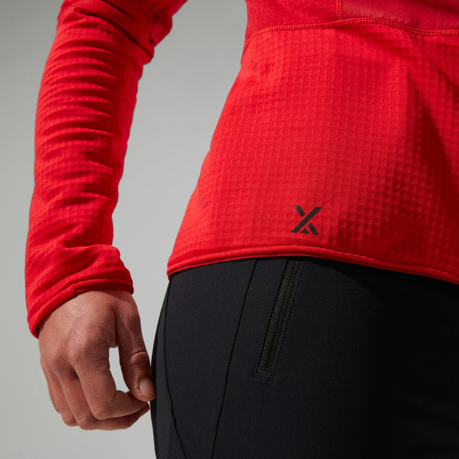 womens mtn guide mw hoody - red berghaus