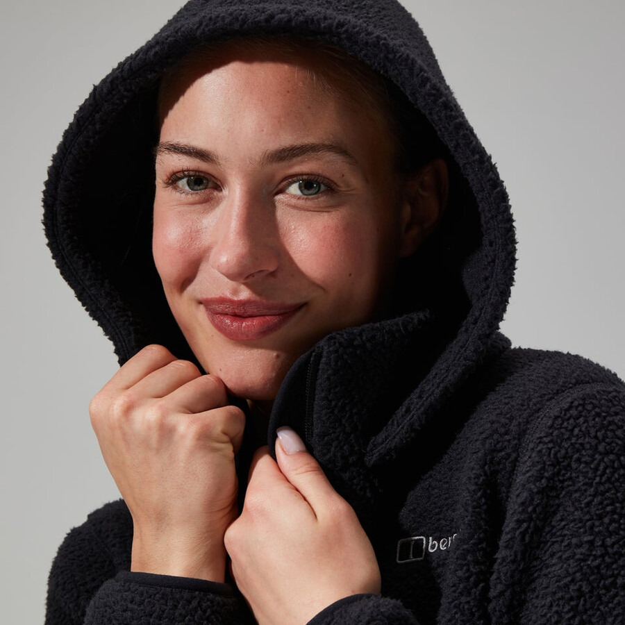 womens darria fz hooded jacket - black berghaus