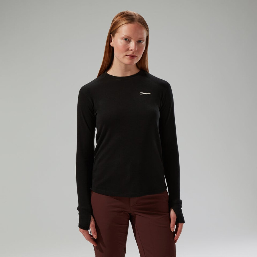 womens ivyhill crew - black berghaus