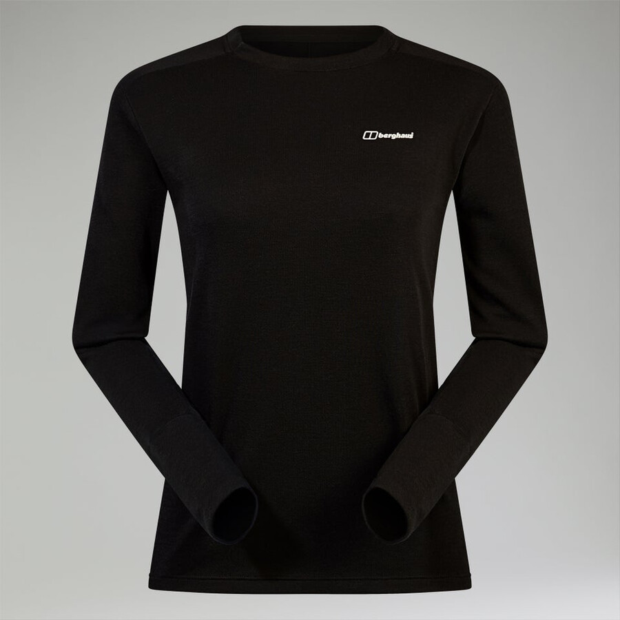 womens ivyhill crew - black berghaus