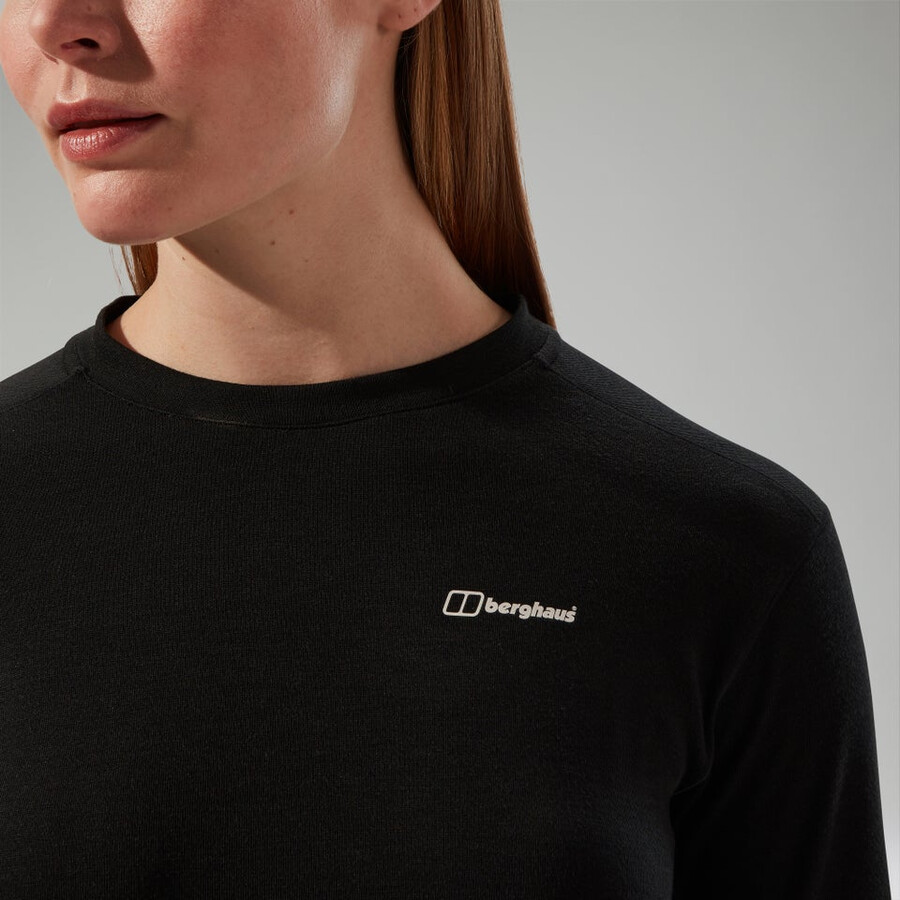 womens ivyhill crew - black berghaus