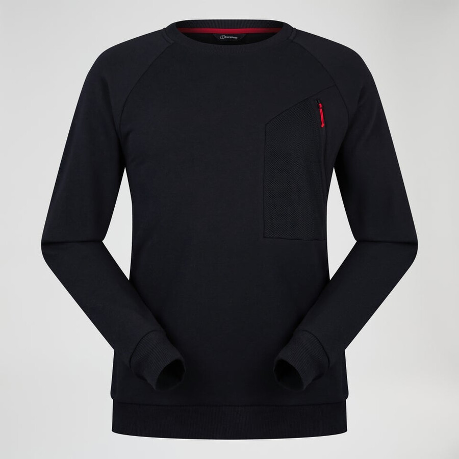 unisex storm 25 crew sweater - black berghaus