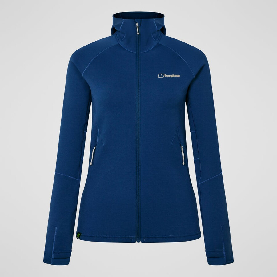 womens kinetic powerstretch hoody - blue berghaus