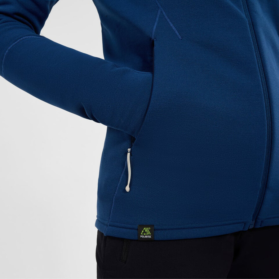 womens kinetic powerstretch hoody - blue berghaus