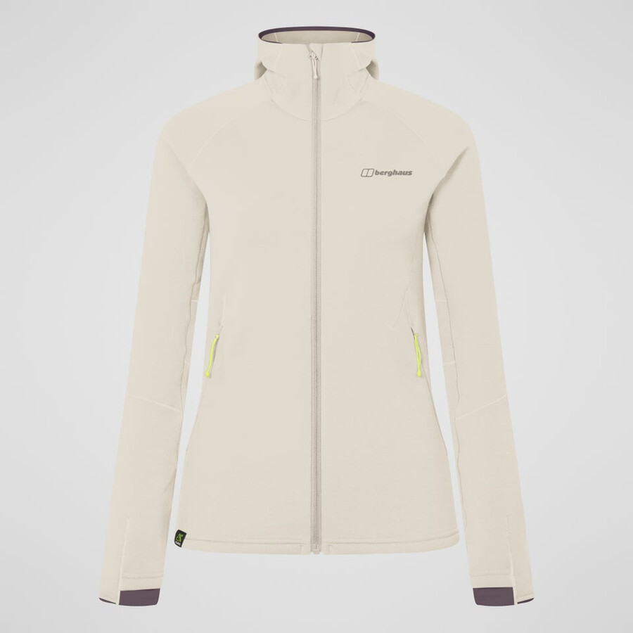 womens kinetic powerstretch hoody - grey berghaus