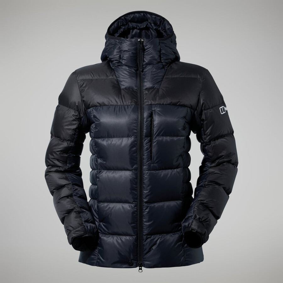 womens mtn arete ultra down hoody - black berghaus