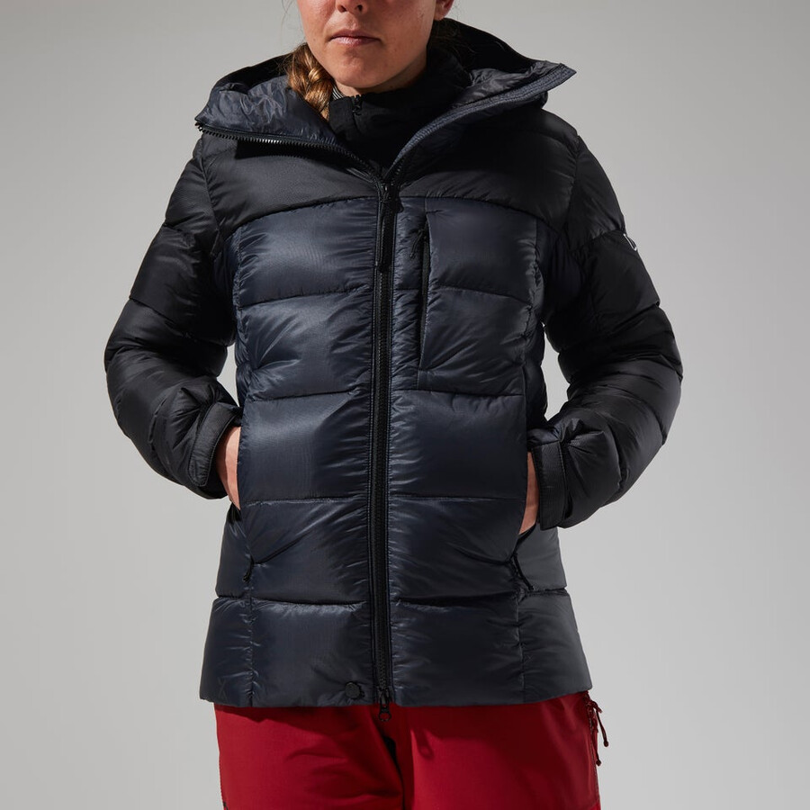 womens mtn arete ultra down hoody - black berghaus