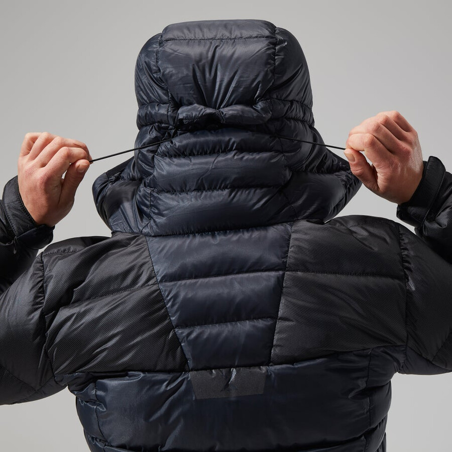 womens mtn arete ultra down hoody - black berghaus