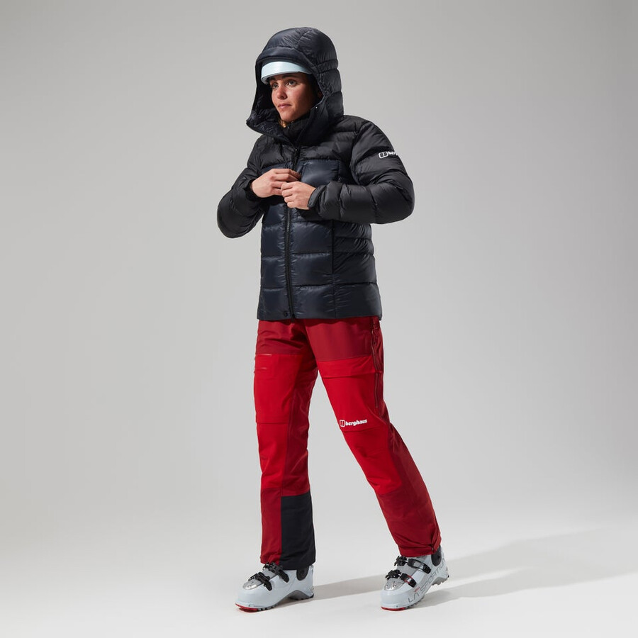 womens mtn arete ultra down hoody - black berghaus