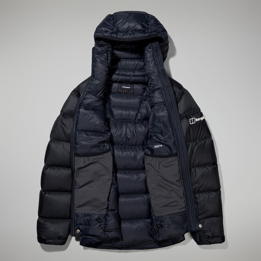 womens mtn arete ultra down hoody - black berghaus