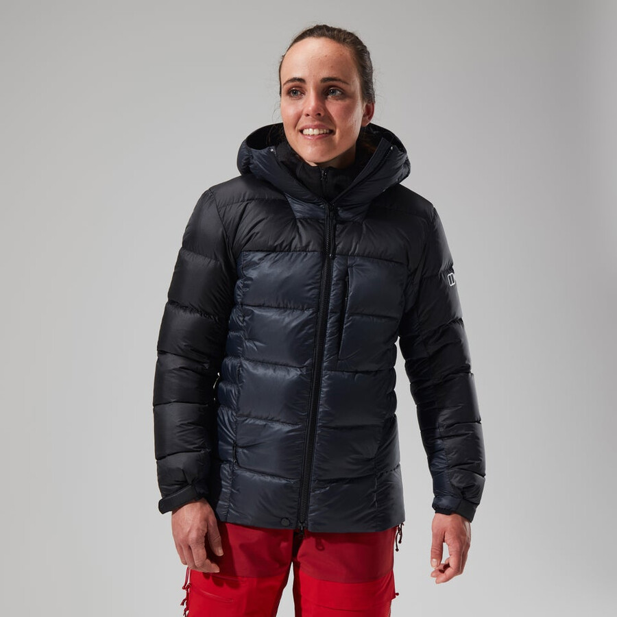 womens mtn arete ultra down hoody - black berghaus