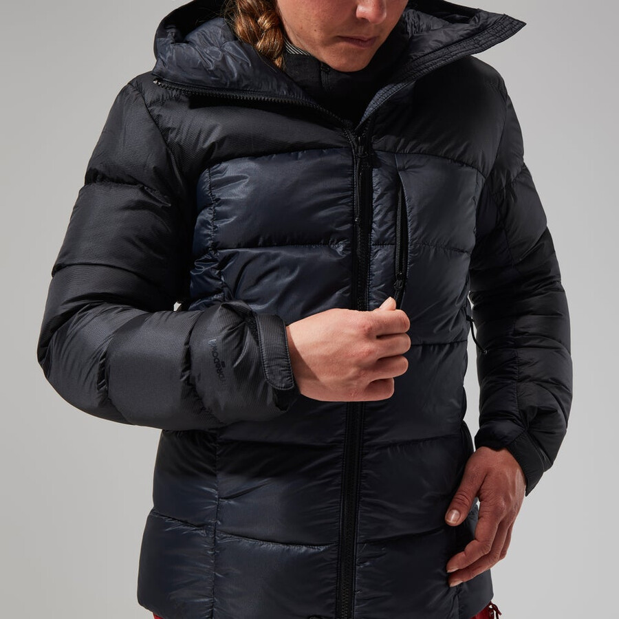 womens mtn arete ultra down hoody - black berghaus