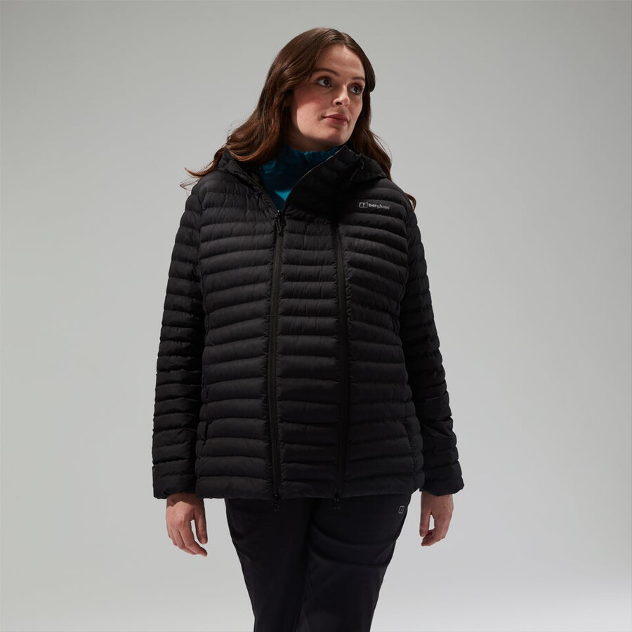 womens nula hooded maternity 2in1 jacket - black berghaus