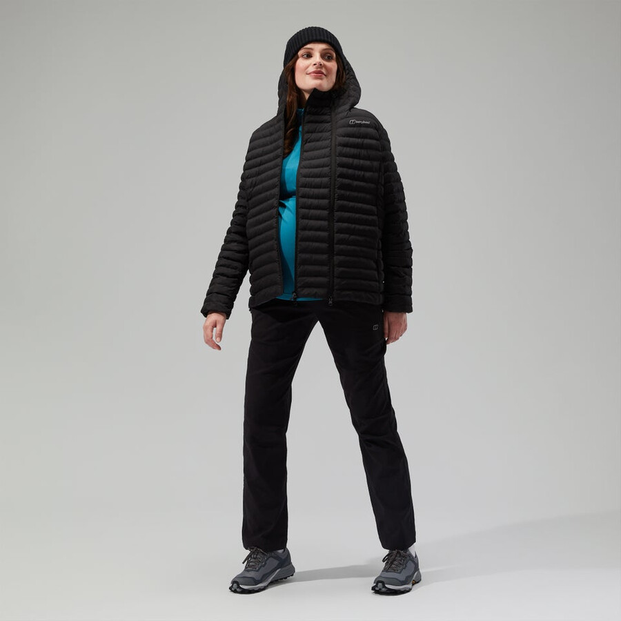 womens nula hooded maternity 2in1 jacket - black berghaus