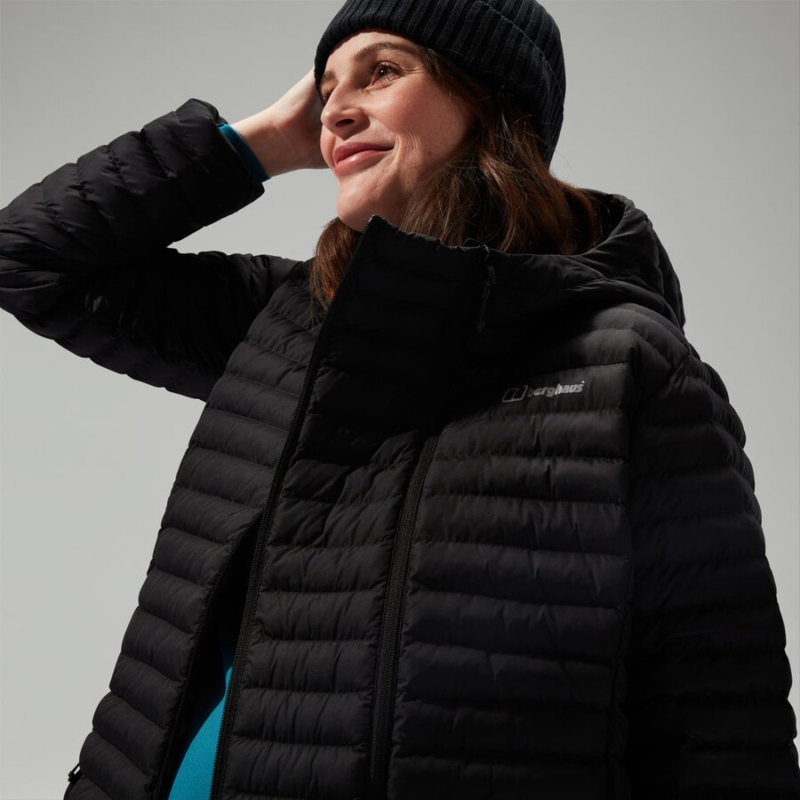womens nula hooded maternity 2in1 jacket - black berghaus