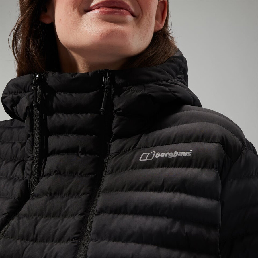 womens nula hooded maternity 2in1 jacket - black berghaus