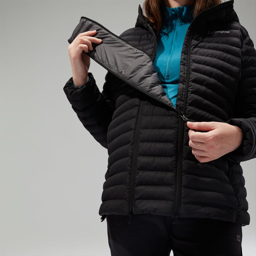 womens nula hooded maternity 2in1 jacket - black berghaus