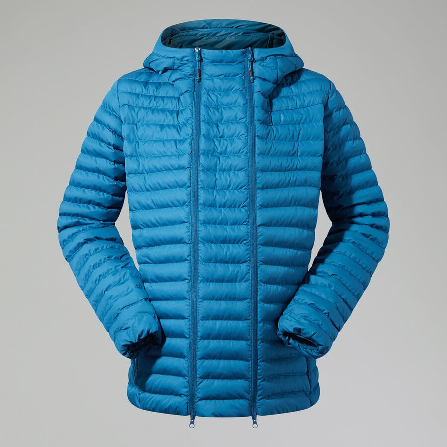 womens nula hooded maternity 2in1 jacket - turquoise berghaus