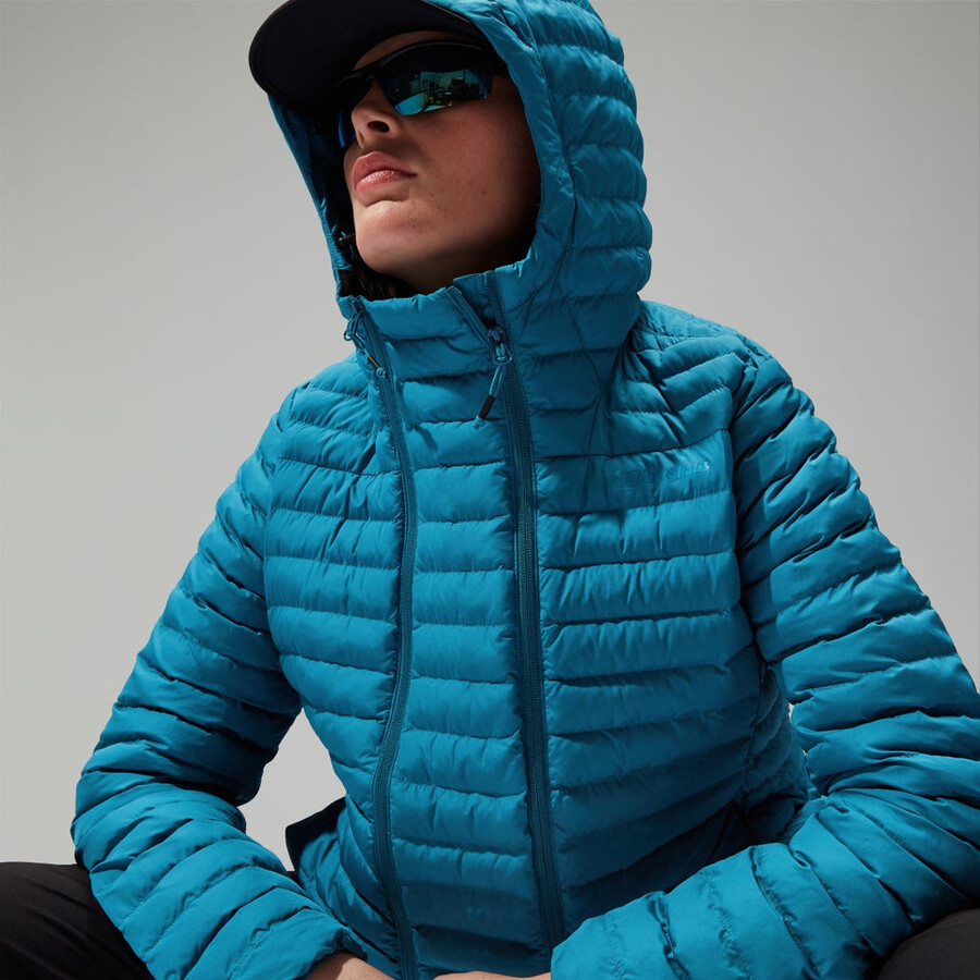 womens nula hooded maternity 2in1 jacket - turquoise berghaus