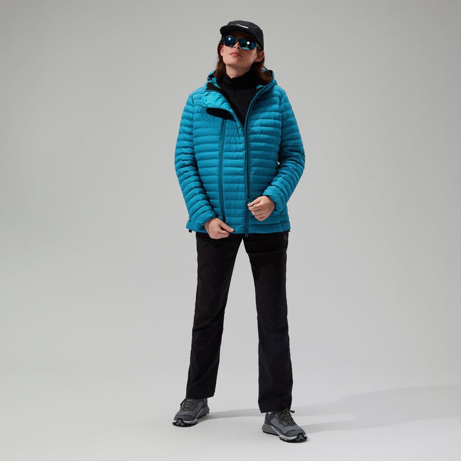 womens nula hooded maternity 2in1 jacket - turquoise berghaus