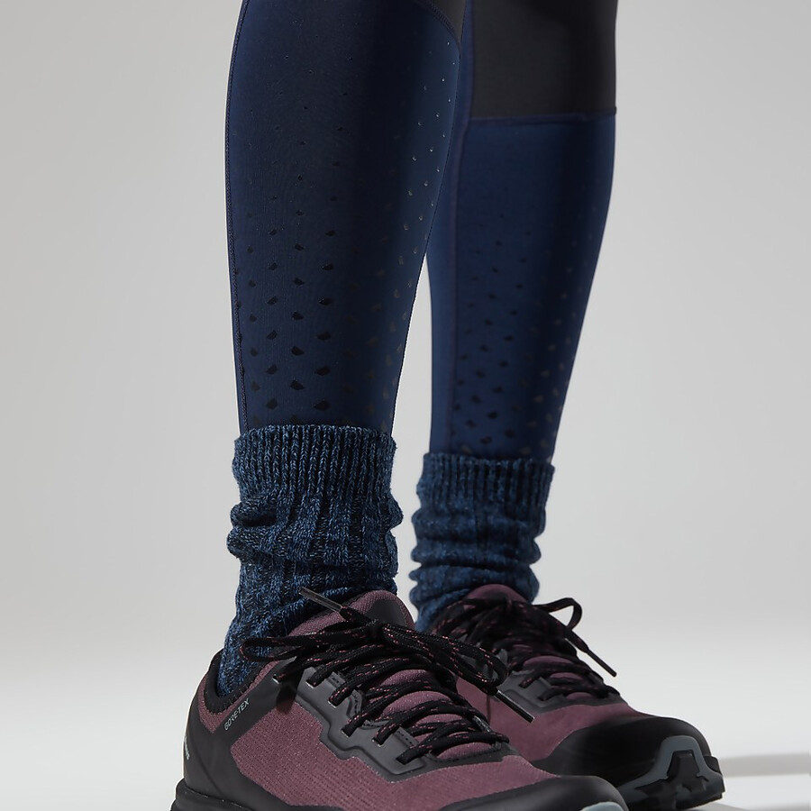 womens lelyur trekking tights - dark blueblack berghaus