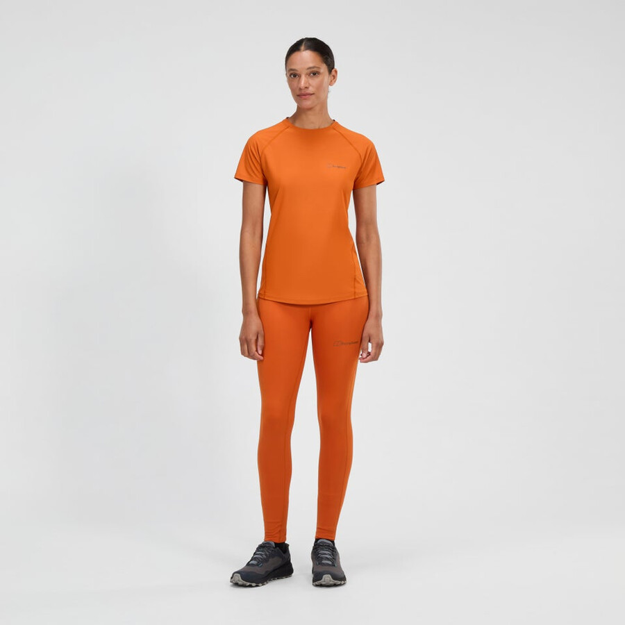 womens berghaus core legging - orange berghaus