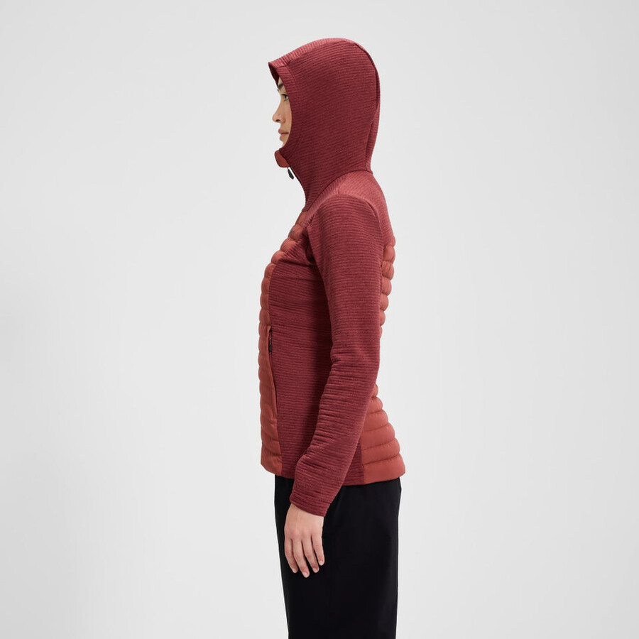 womens nula hybrid synthetic insulated jacket - red berghaus