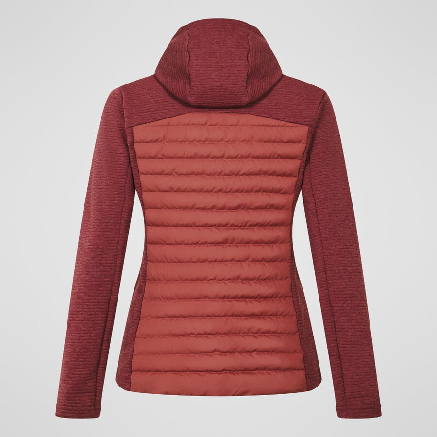 womens nula hybrid synthetic insulated jacket - red berghaus