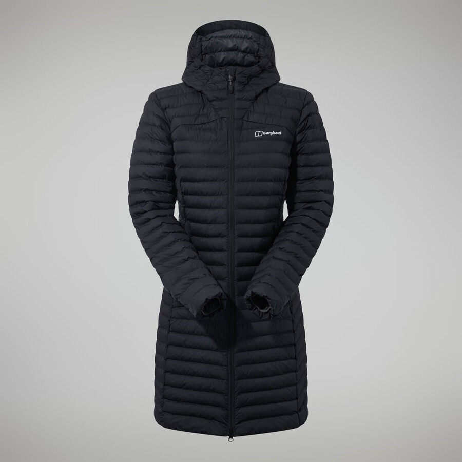 womens nula micro jacket long - black berghaus
