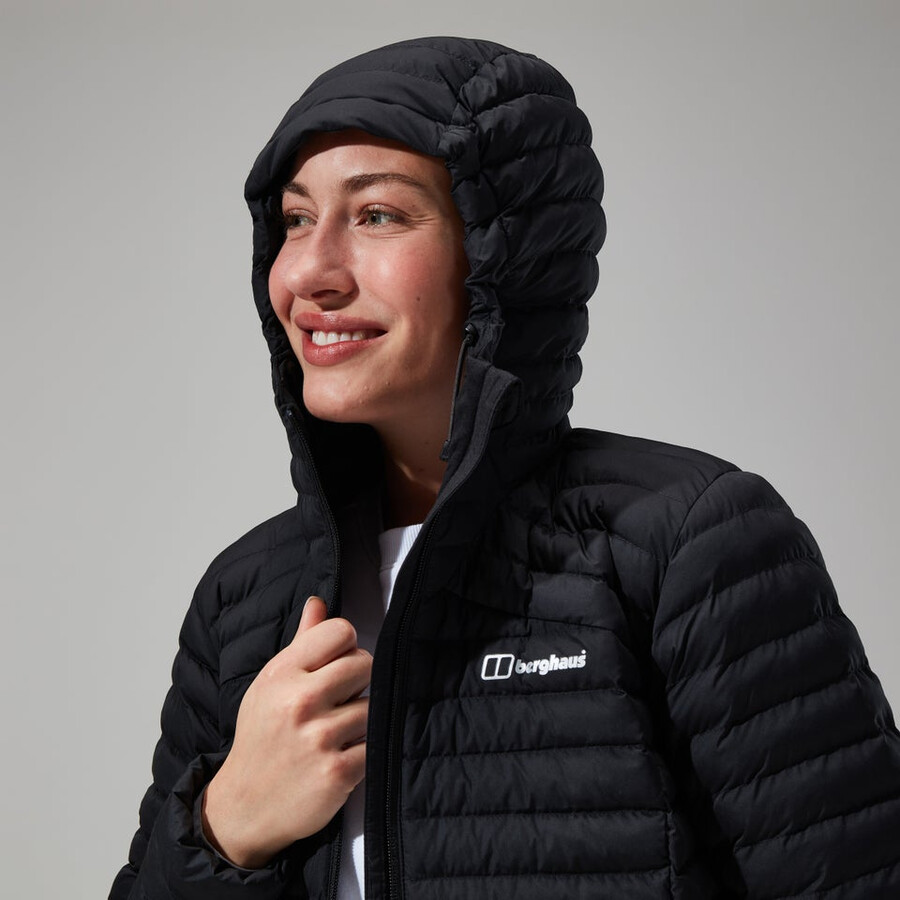 womens nula micro jacket long - black berghaus