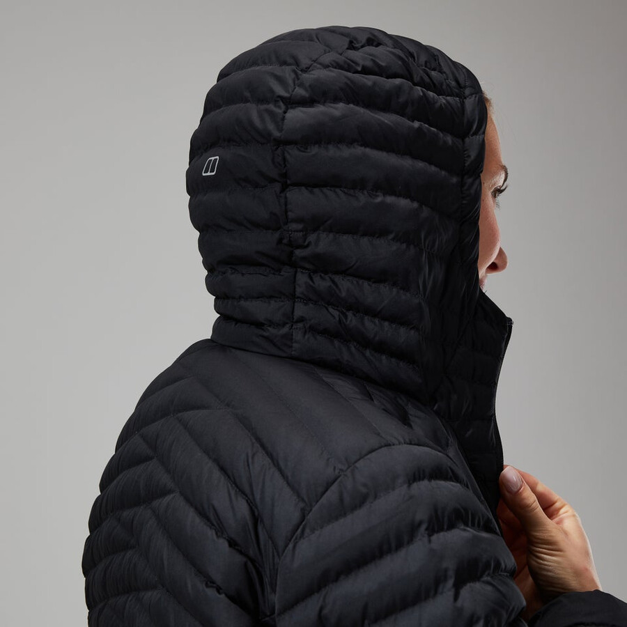 womens nula micro jacket long - black berghaus