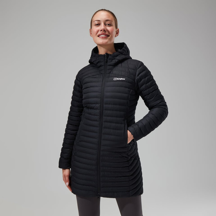 womens nula micro jacket long - black berghaus