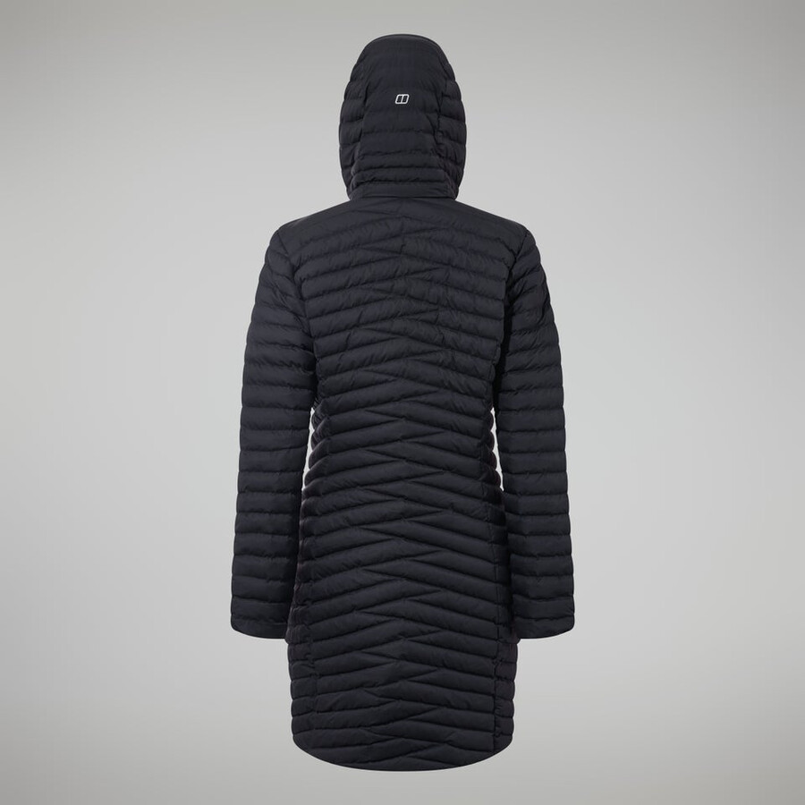 womens nula micro jacket long - black berghaus