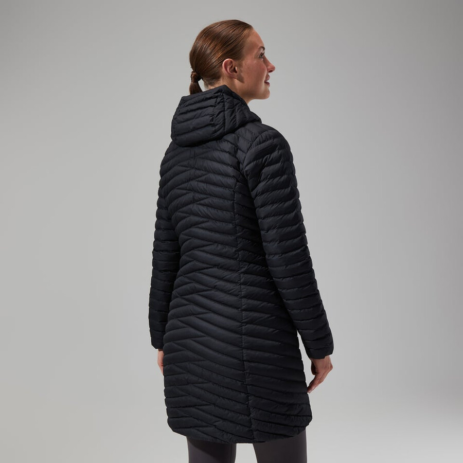 womens nula micro jacket long - black berghaus