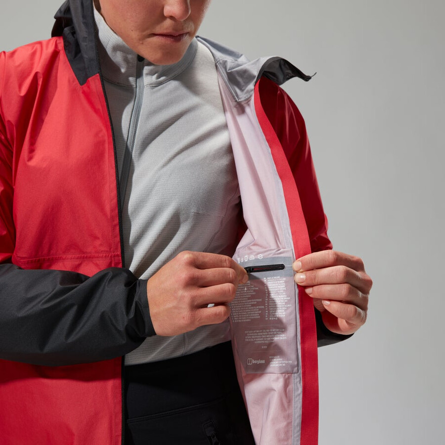 womens mtn guide hyper lt jacket - redblack berghaus