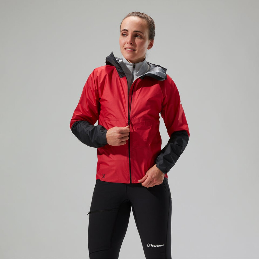 womens mtn guide hyper lt jacket - redblack berghaus