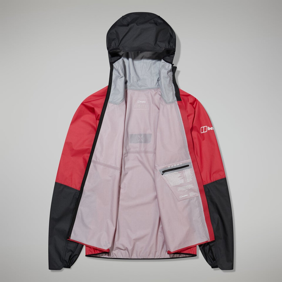 womens mtn guide hyper lt jacket - redblack berghaus