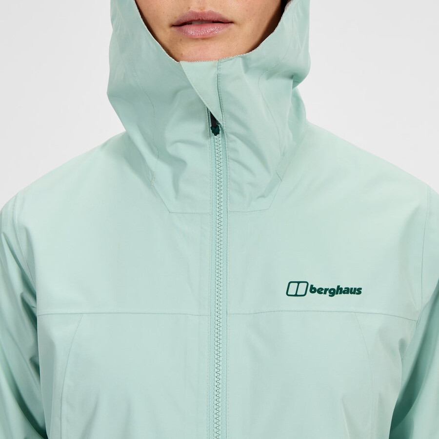 womens deluge pro 3.0 waterproof jacket - green berghaus