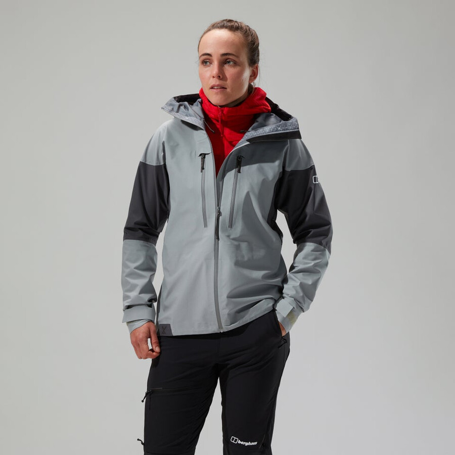 womens mtn guide alpine pro gore-tex jacket - grey berghaus