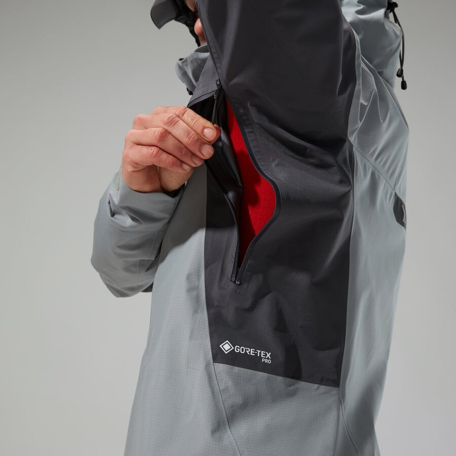 womens mtn guide alpine pro gore-tex jacket - grey berghaus