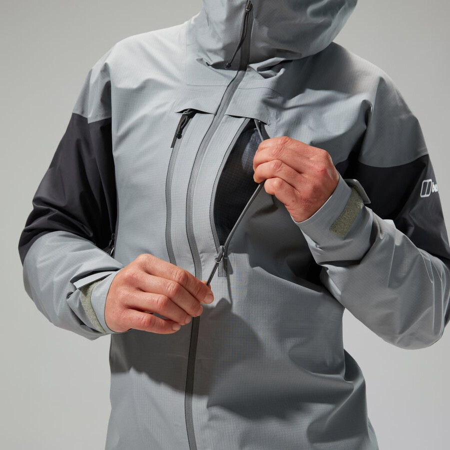 womens mtn guide alpine pro gore-tex jacket - grey berghaus