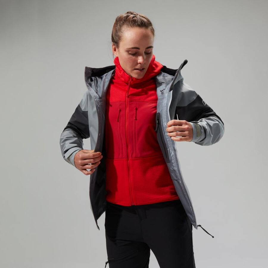 womens mtn guide alpine pro gore-tex jacket - grey berghaus
