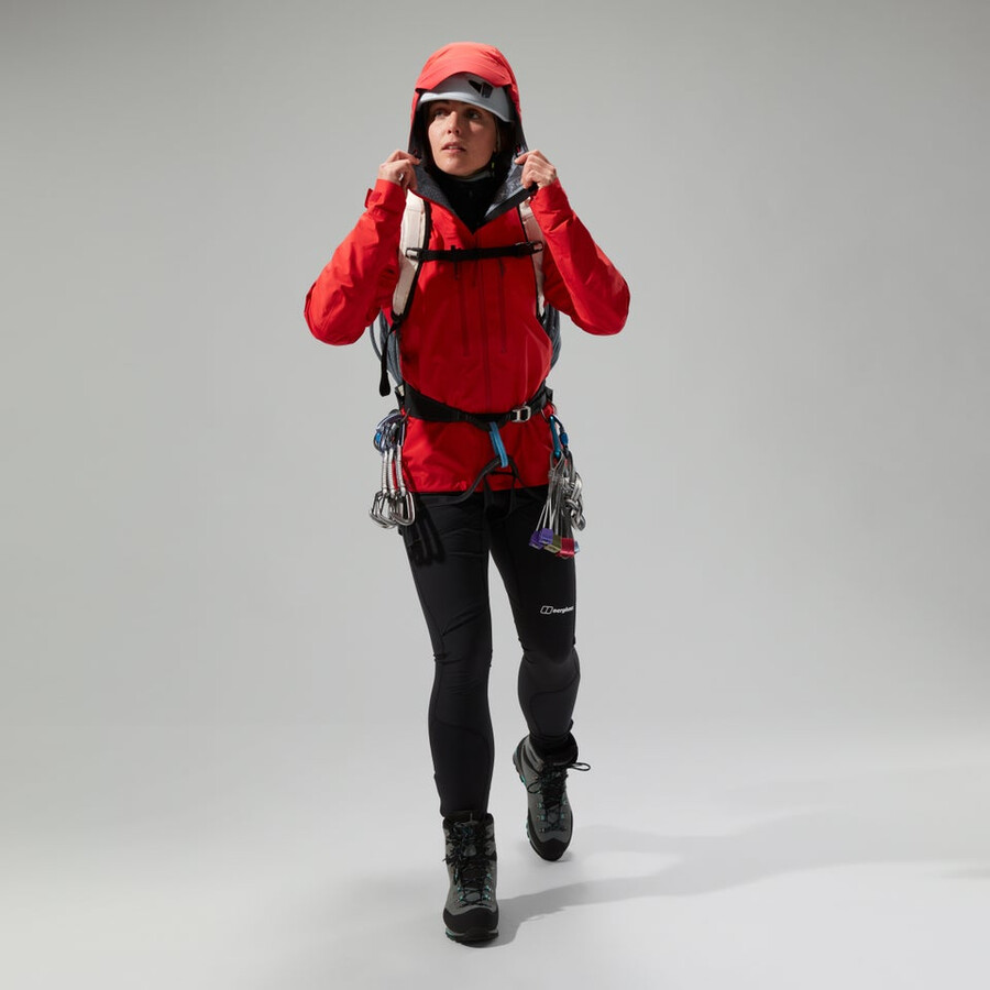 womens mtn guide alpine pro gore-tex jacket - red berghaus