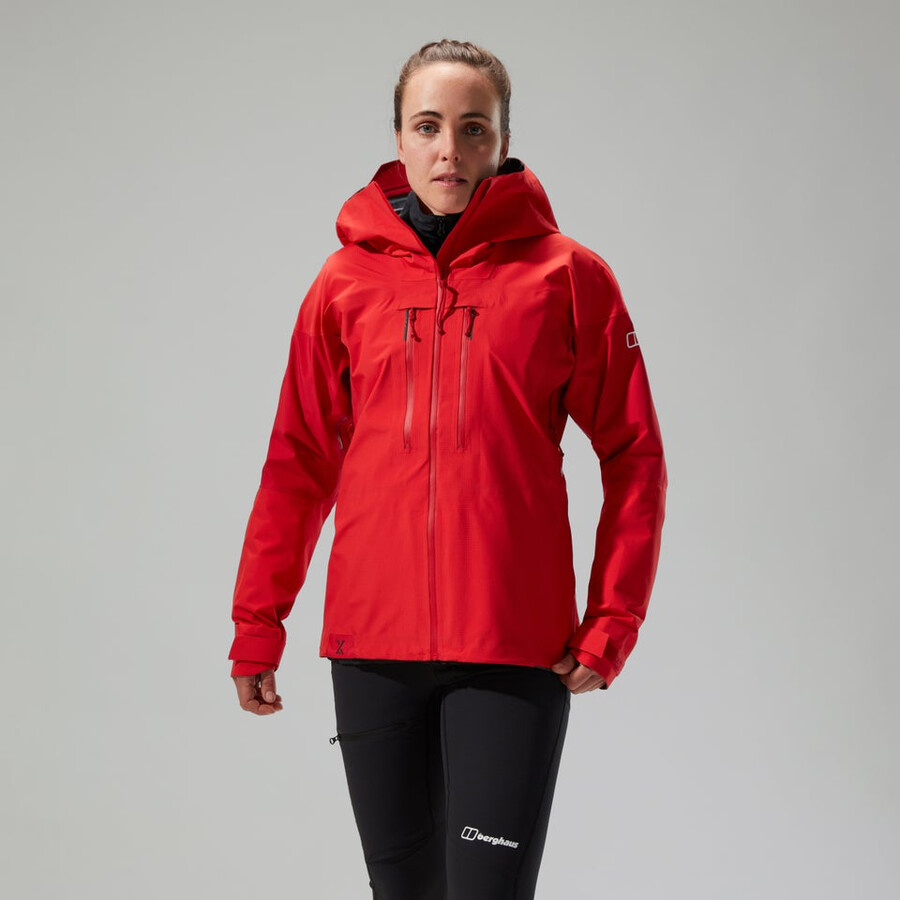 womens mtn guide alpine pro gore-tex jacket - red berghaus