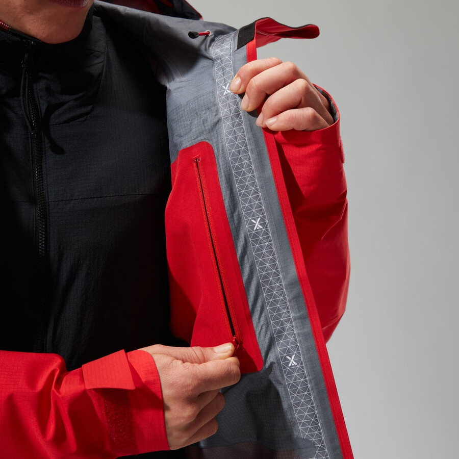 womens mtn guide alpine pro gore-tex jacket - red berghaus