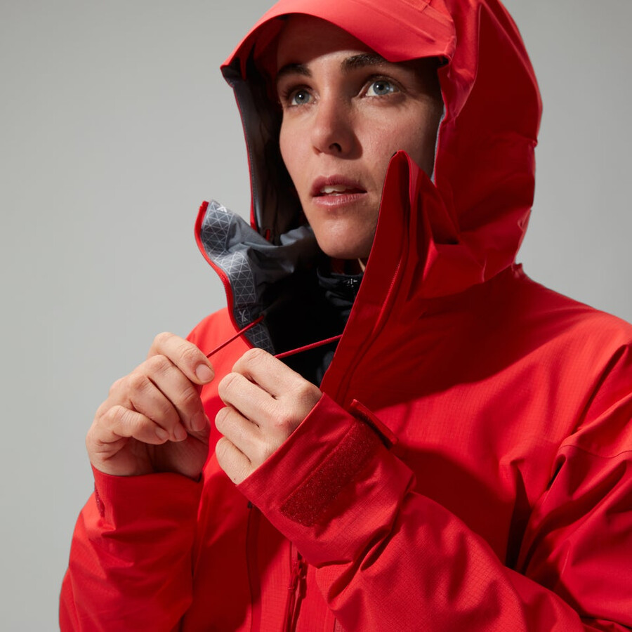 womens mtn guide alpine pro gore-tex jacket - red berghaus