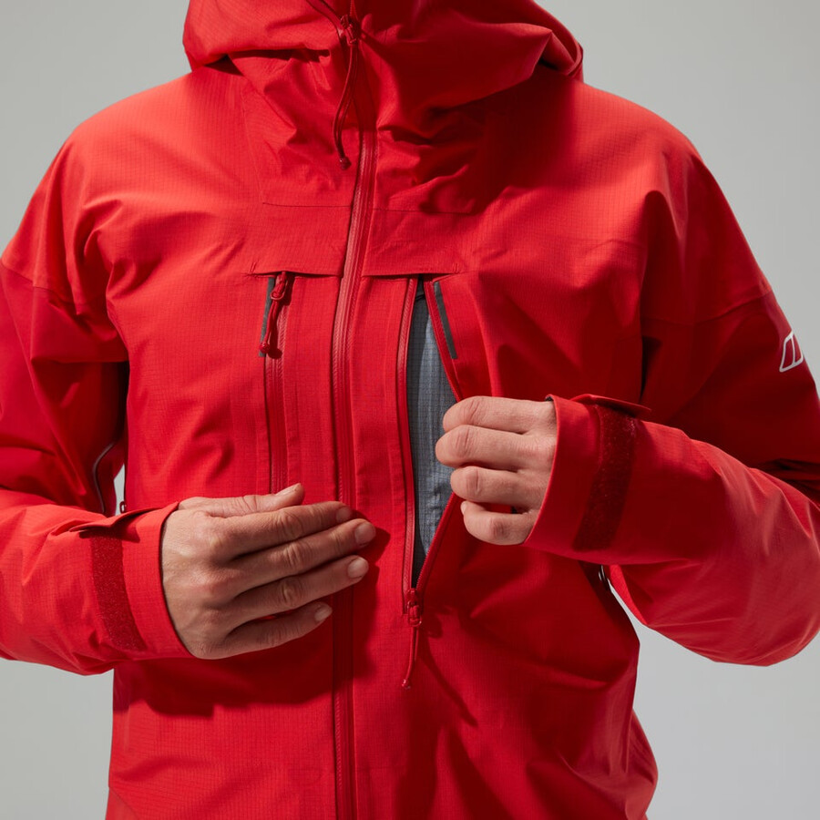 womens mtn guide alpine pro gore-tex jacket - red berghaus